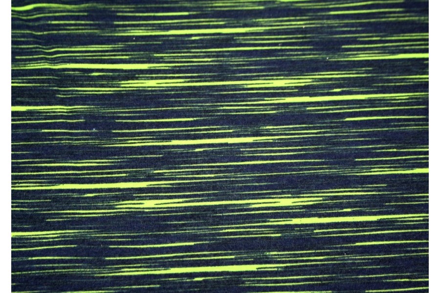 10cm Sommersweat "Linien" grün/dunkelblau  (Grundpreis € 24,00/m)